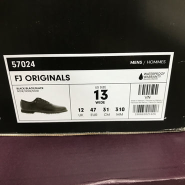 FootJoy Men's FJ Originals Spiked Golf Shoe - Black