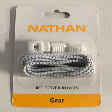 Nathan Sports Reflective Run Laces - White