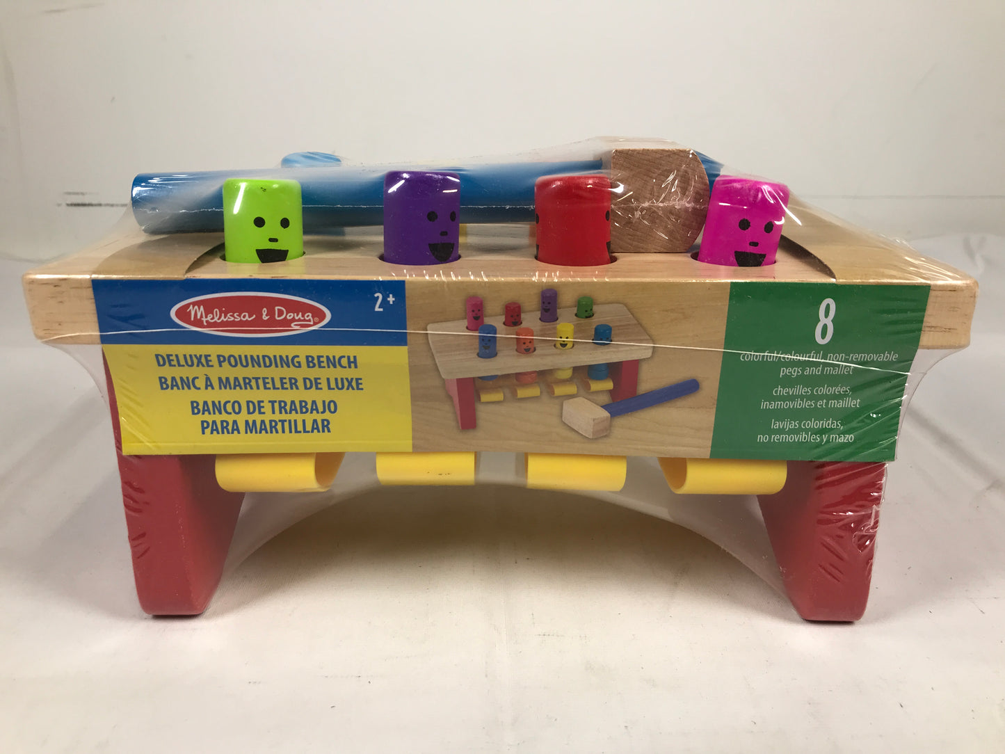 Melissa & Doug Deluxe Pounding Bench Wooden Toy With Mallet