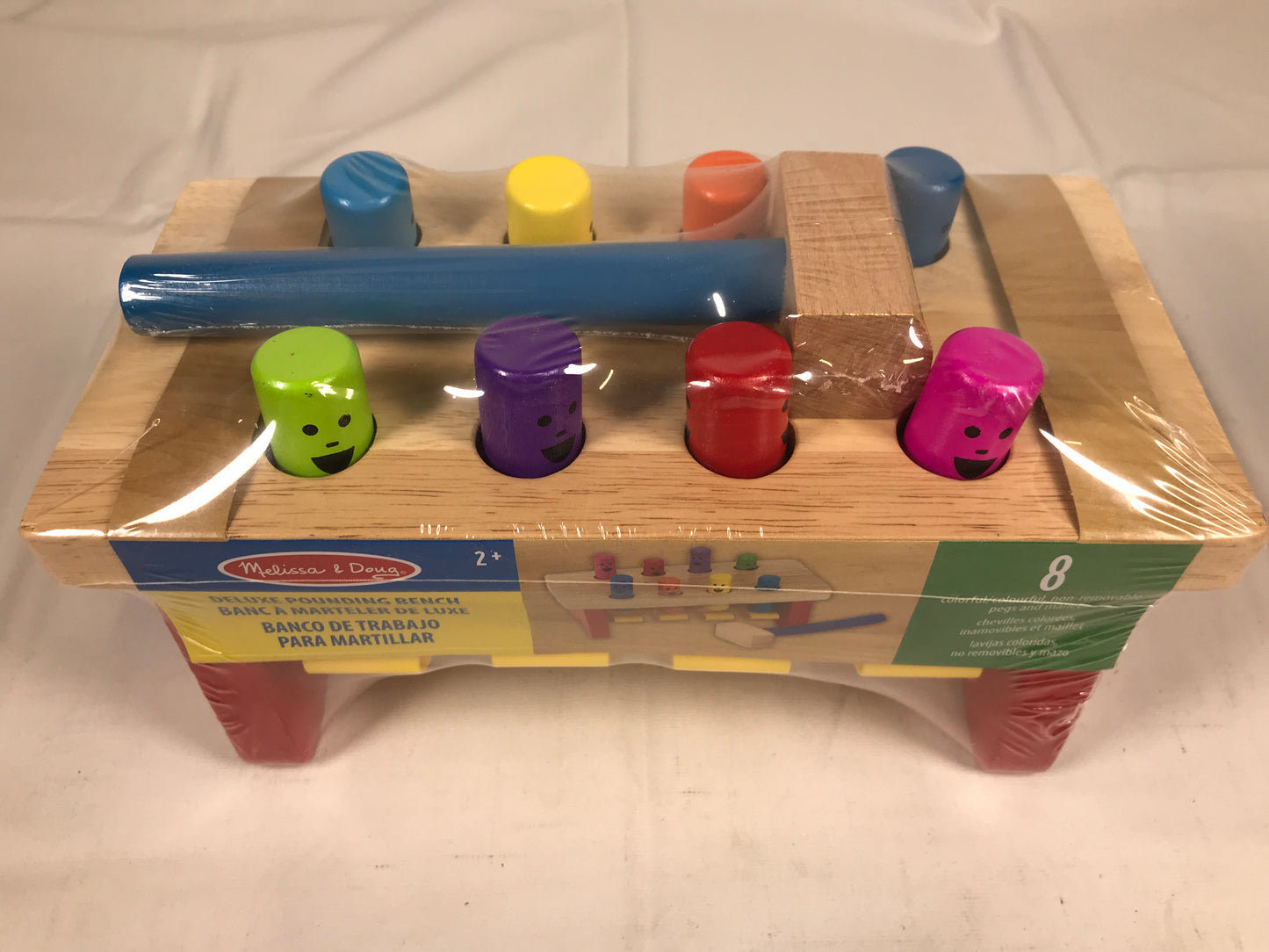 Melissa & Doug Deluxe Pounding Bench Wooden Toy With Mallet