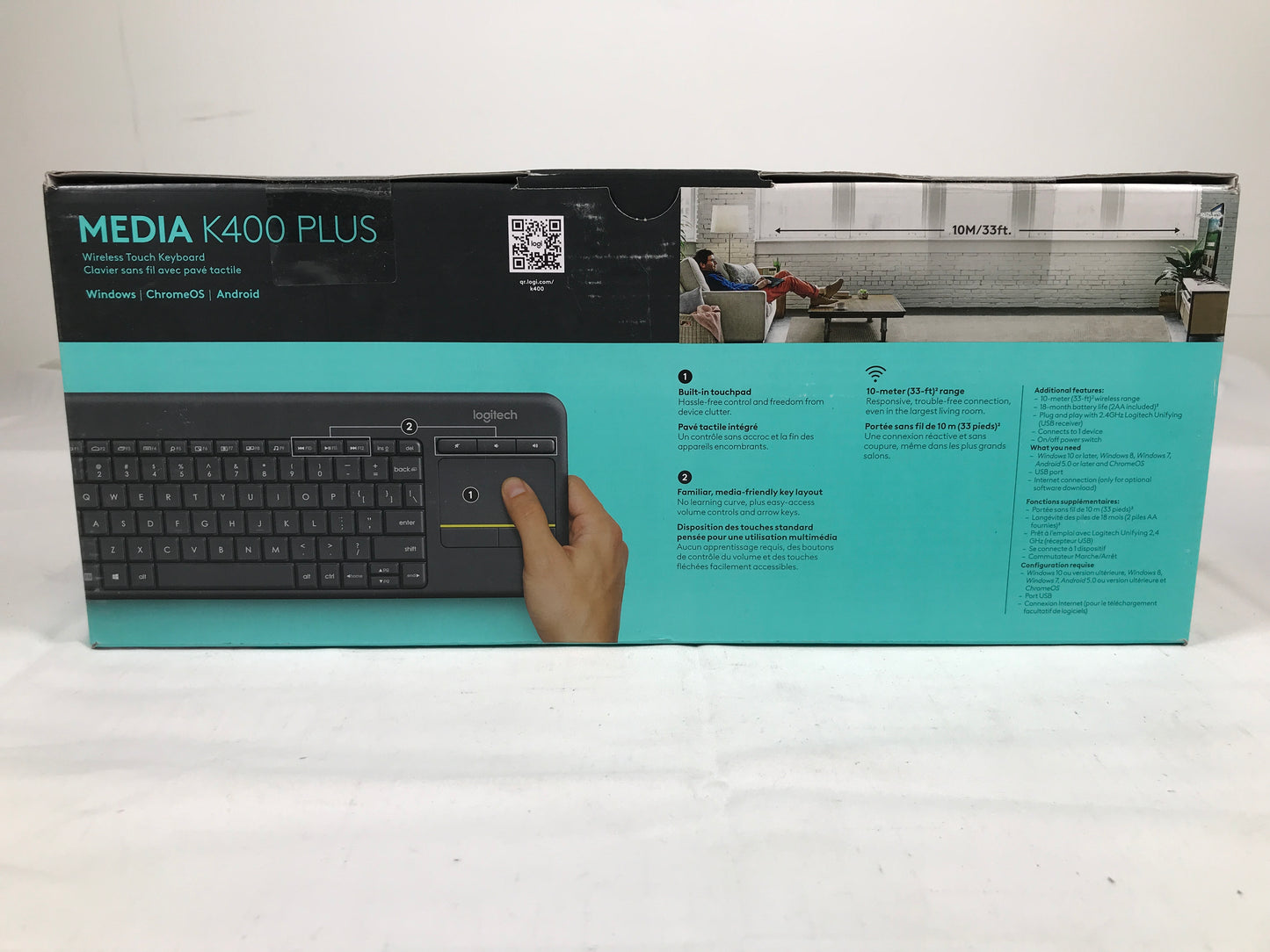 Logitech K400 Plus Wireless Touch Keyboard