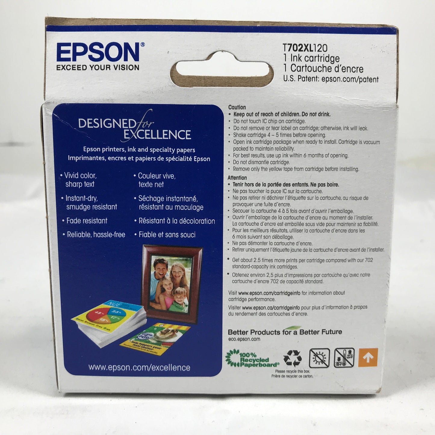 Epson T702XL, Black Ink Cartridge, High-capacity