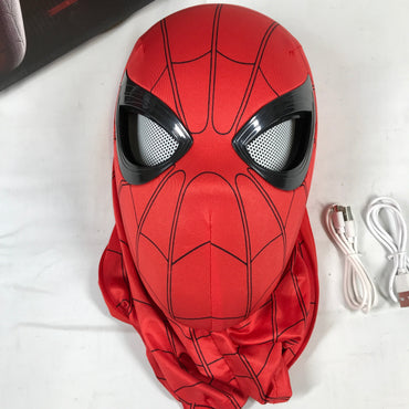 Spiderman Mask with Mechanical Eyes and Touch-Controlled Lighting