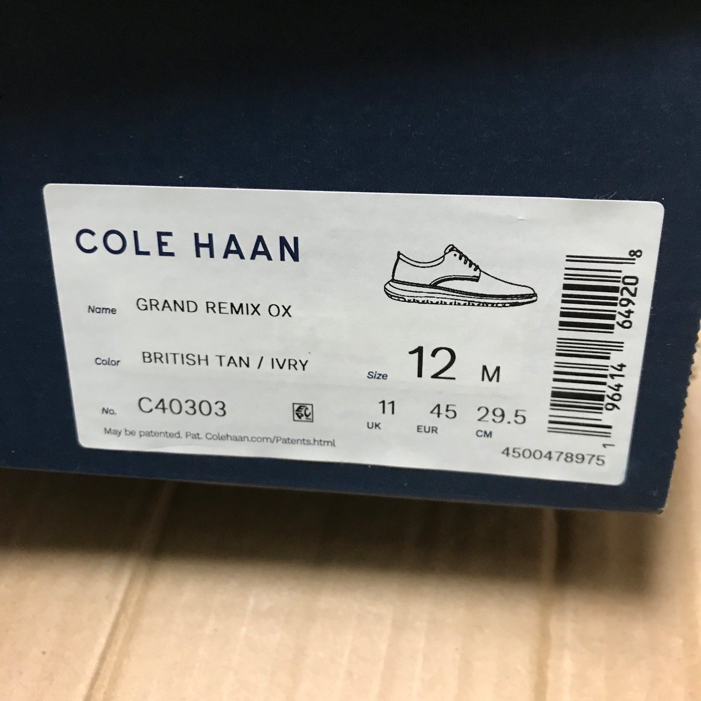 Cole Haan Men's Grand Remix Oxfords - British Tan-Ivory