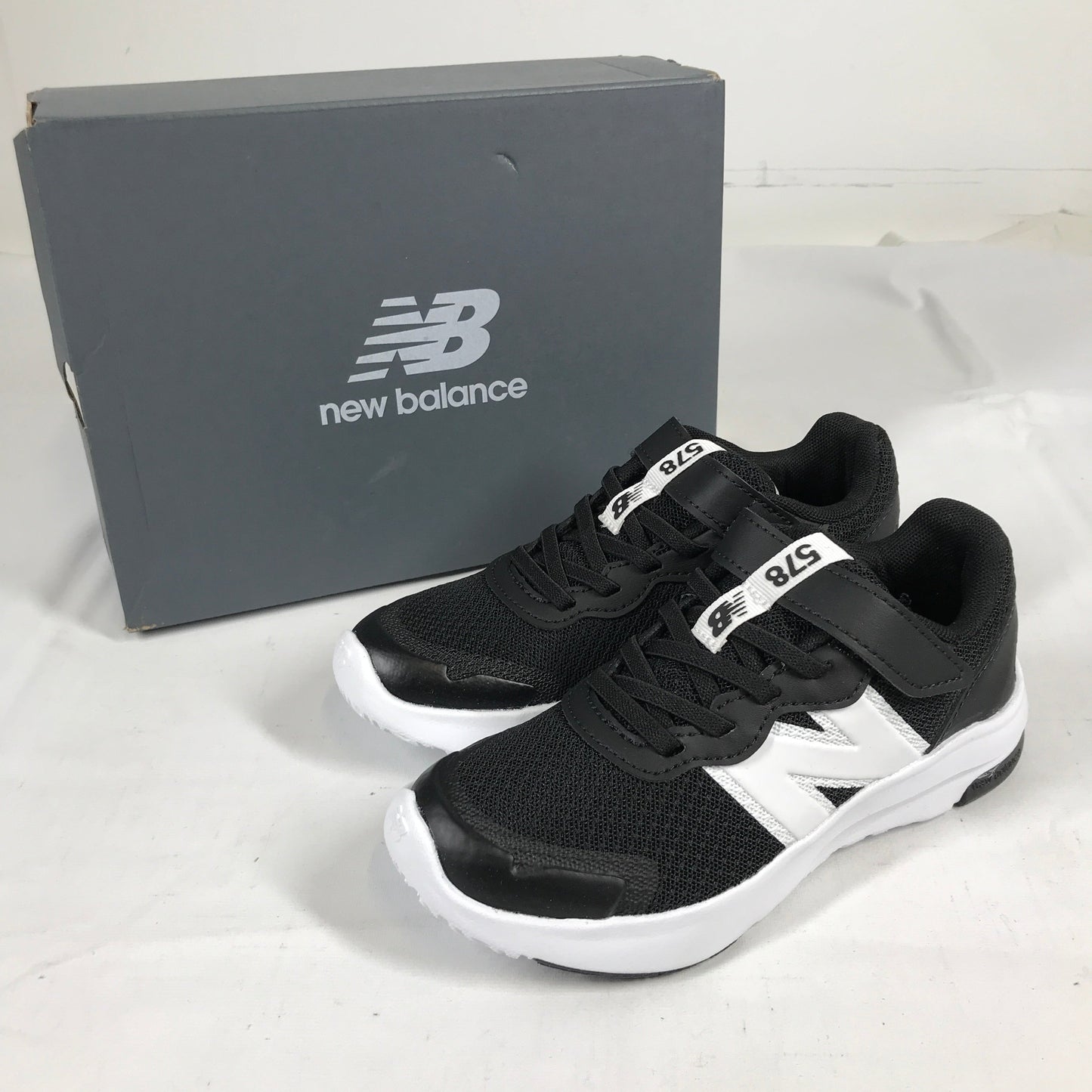 New Balance Kids' 578v1 Bungee Lace with Top Strap - Black