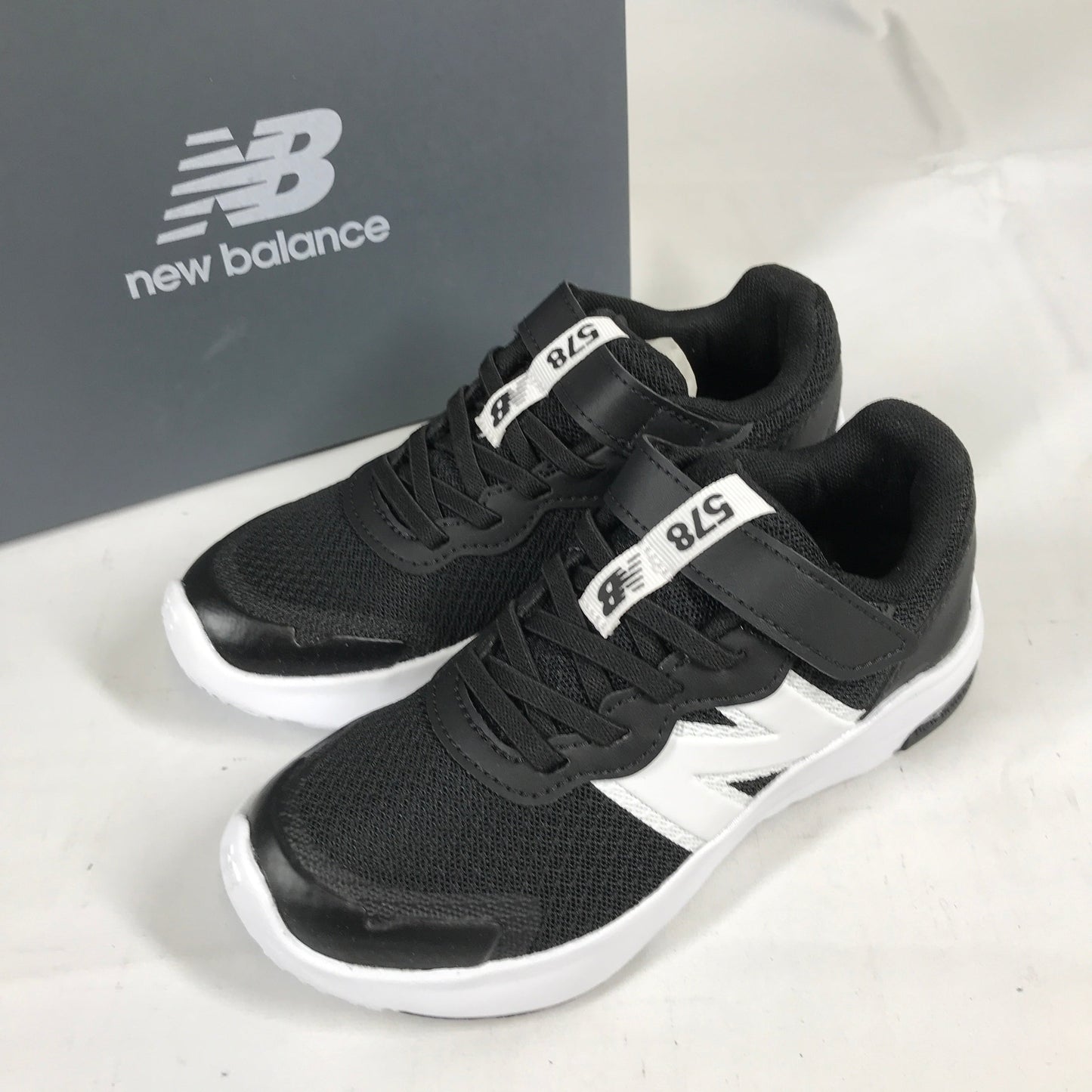 New Balance Kids' 578v1 Bungee Lace with Top Strap - Black