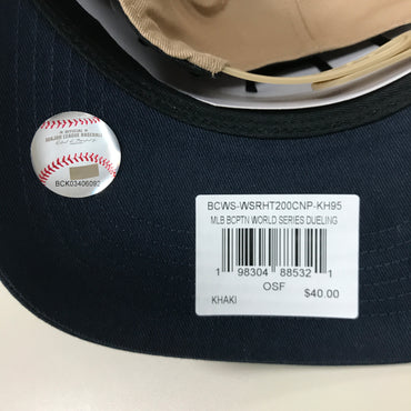 47 MLB World Series '95 Braves VS. Cleveland Snapback Hat - Khaki/Navy