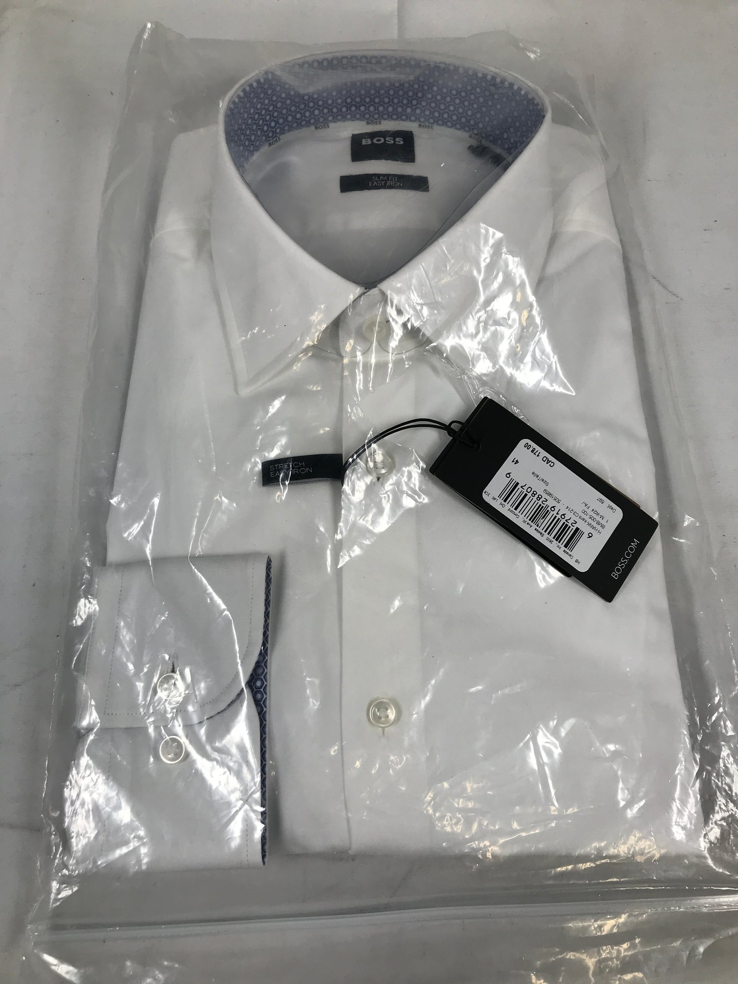 Hugo Boss - Stretch Easy Iron Dress Shirt - White