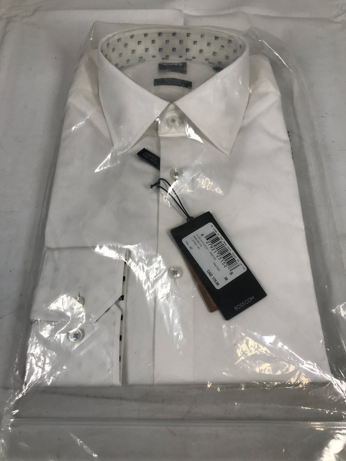 Hugo Boss - Regular Fit Easy Iron Dress Shirt - White