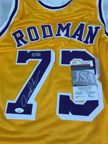 NBA - Dennis Rodman Los Angeles Lakers Signed Jersey