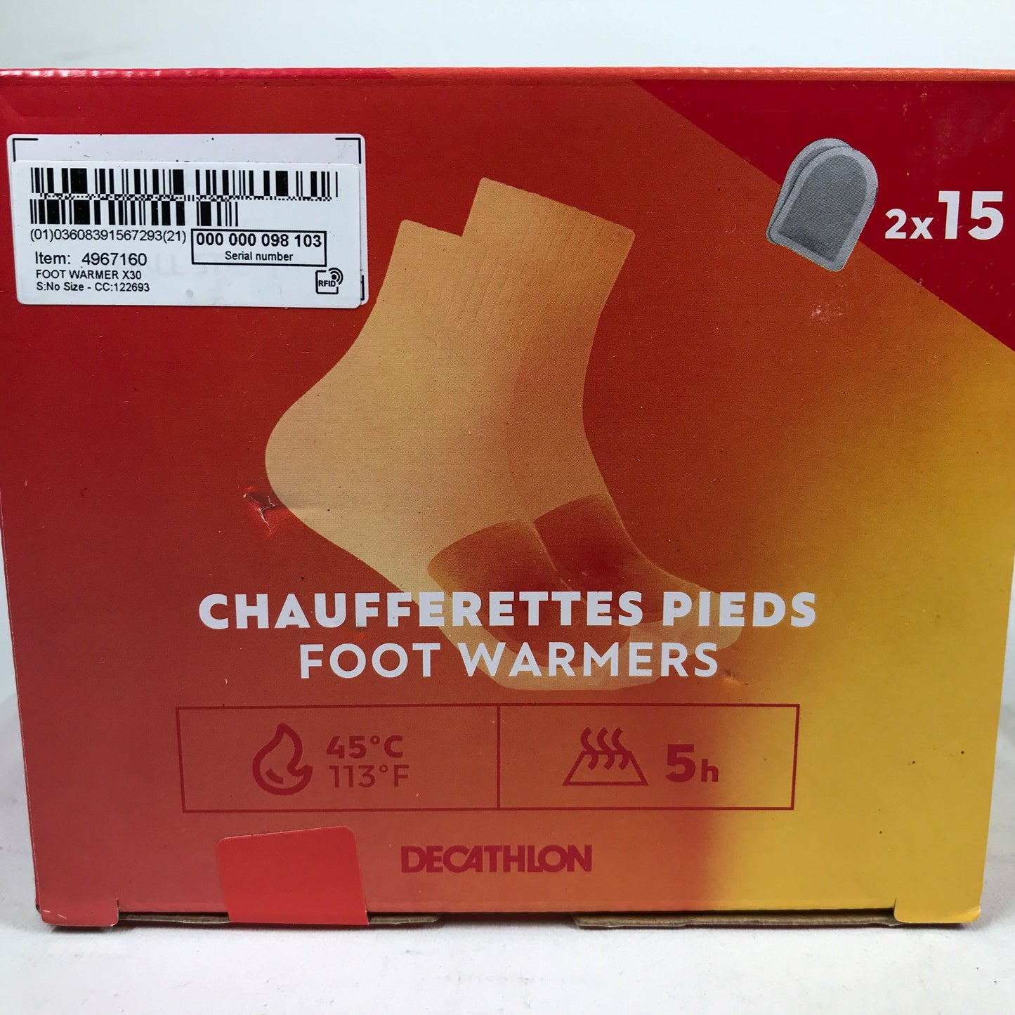Decathlon Foot Warmers (2x15 Pack)