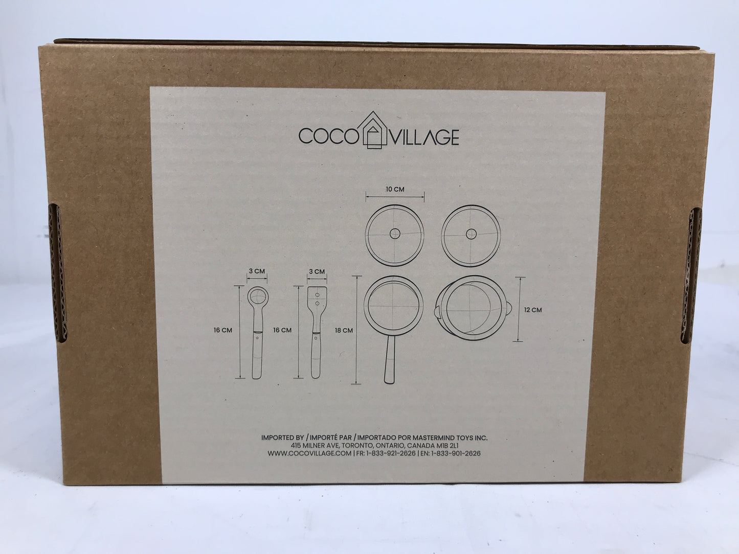 Coco Village Wooden Pots and Pans Playset (6 Pcs)