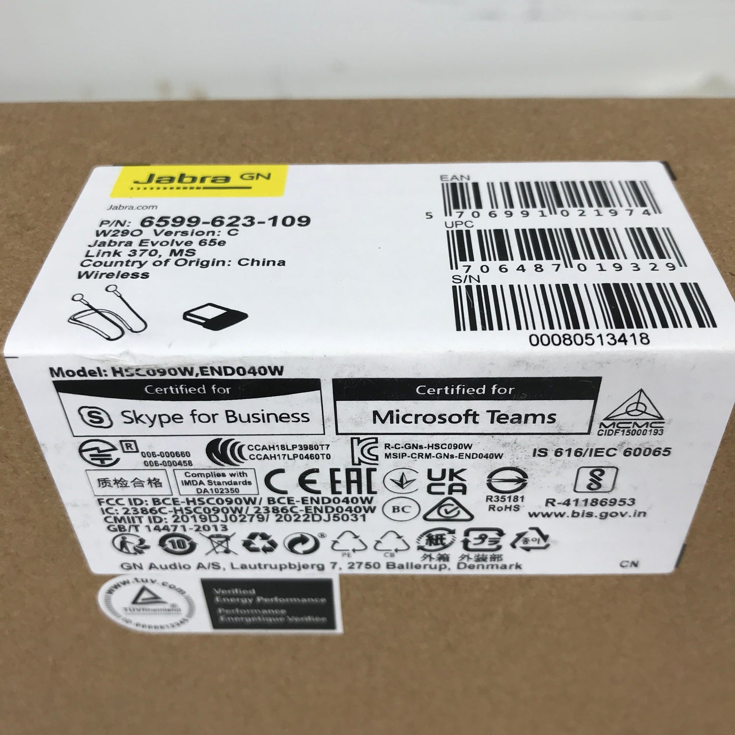 Jabra Evolve 65e Headset