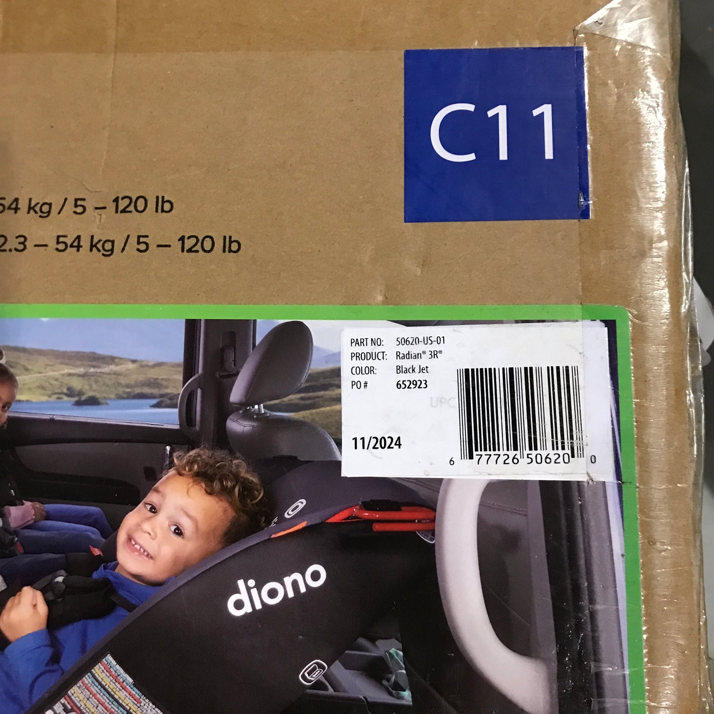 diono Radian 3R All-In-One Convertible Car Seat - Black Jet