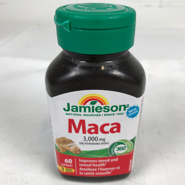 Jamieson Maca 3,000 mg, 60 Capsules (3 Pack)