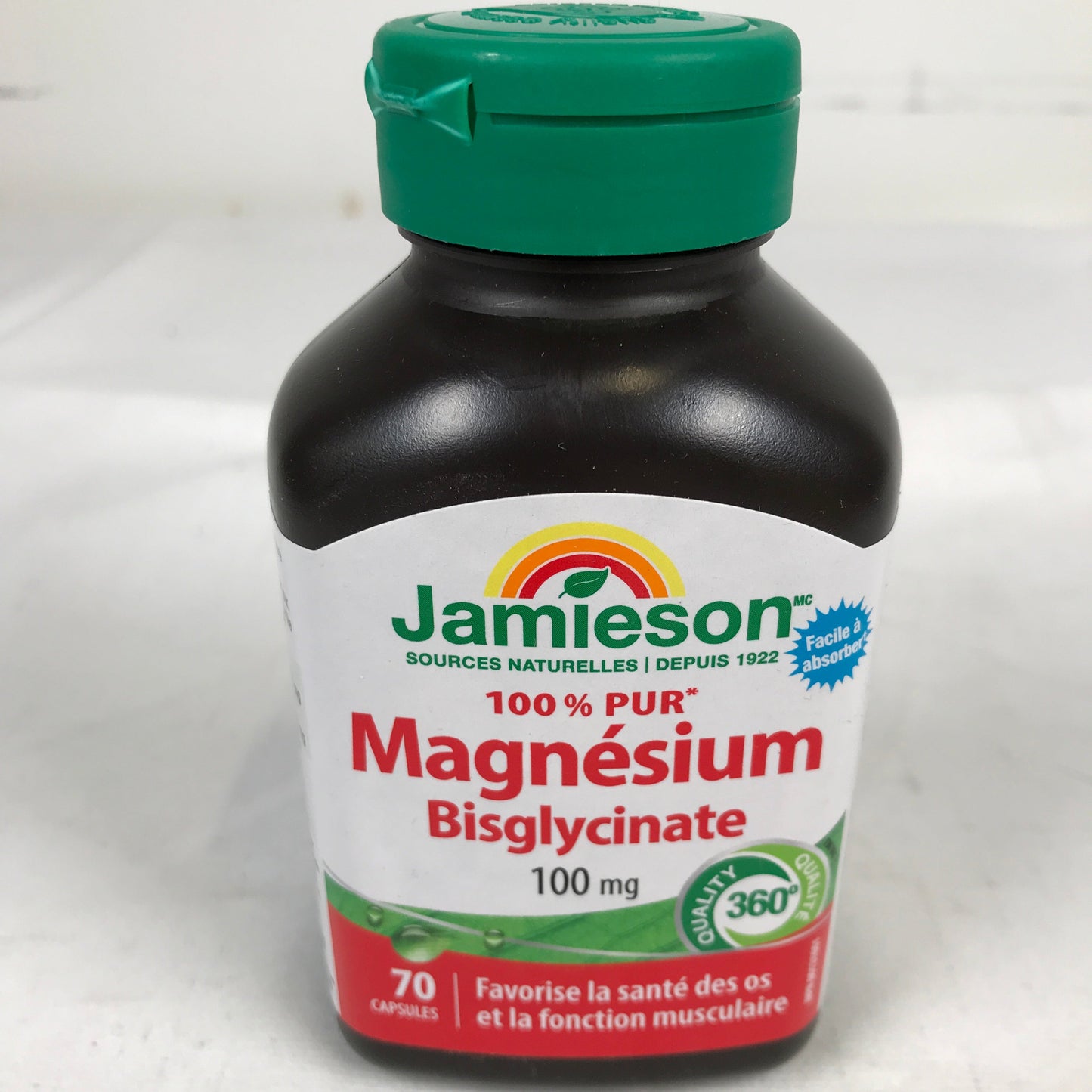 Jamieson Magnesium Bisglycinate 100 mg, 70 Capsules (3 Pack)