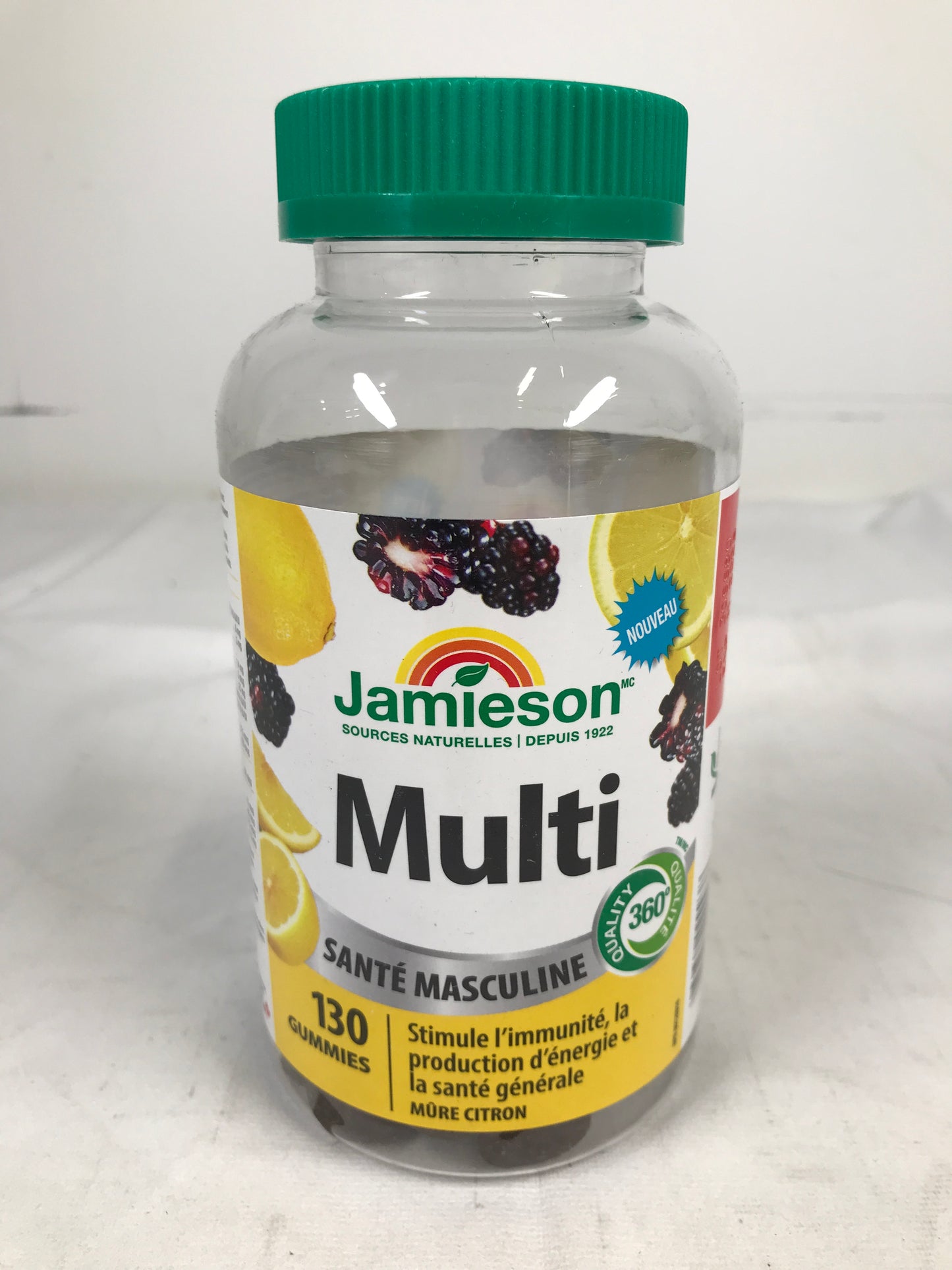 Jamieson Men's Multivitamin Gummies Blackberry Lemon Flavour, 130 Count (3 Pack)