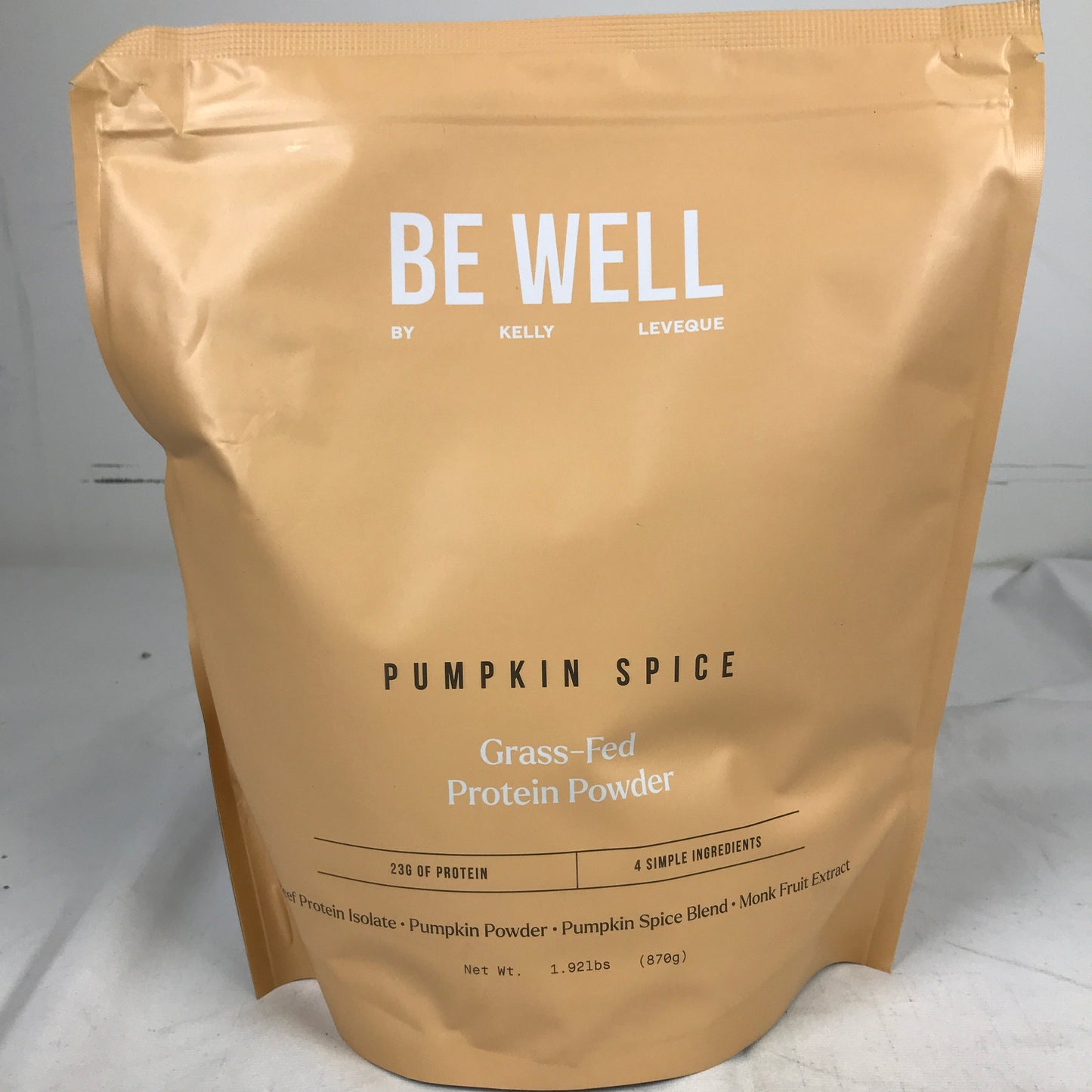 Be Well by Kelly Leveque Pumpkin Spice Grass-Fed Beef Protein Powder 1.59lb