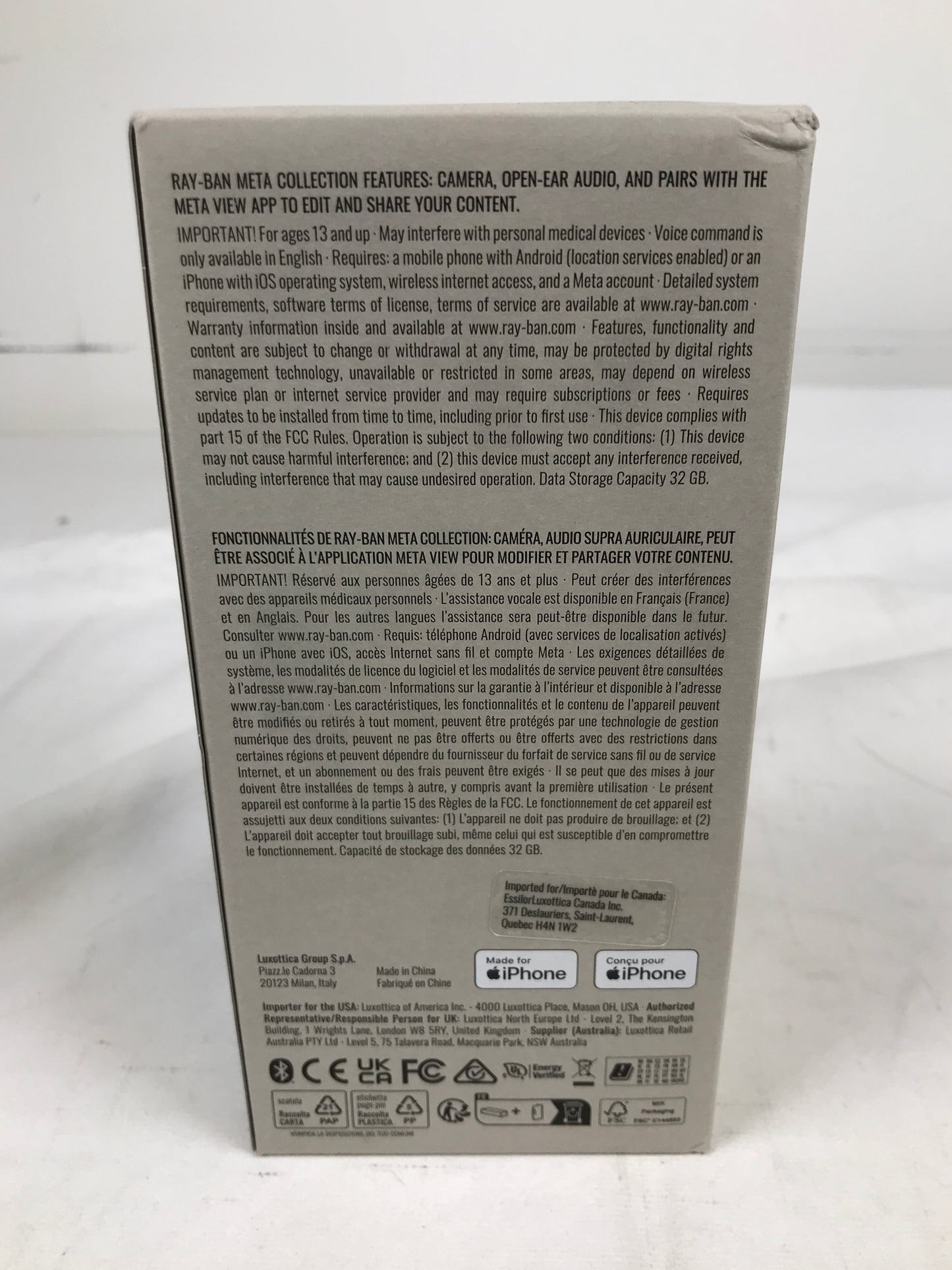 Ray-Ban Meta Wayfarer AI Glasses