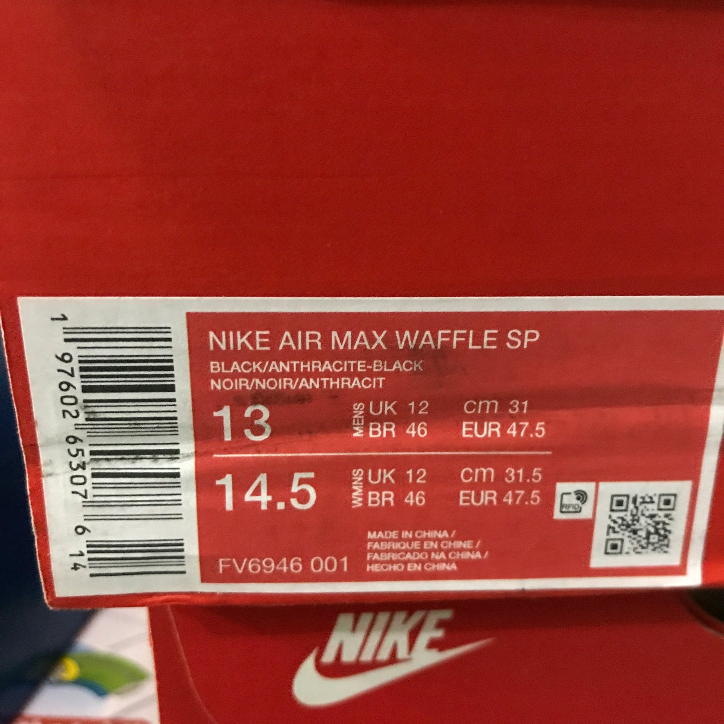 Nike Air Max Waffle SP - Black/Anthracite