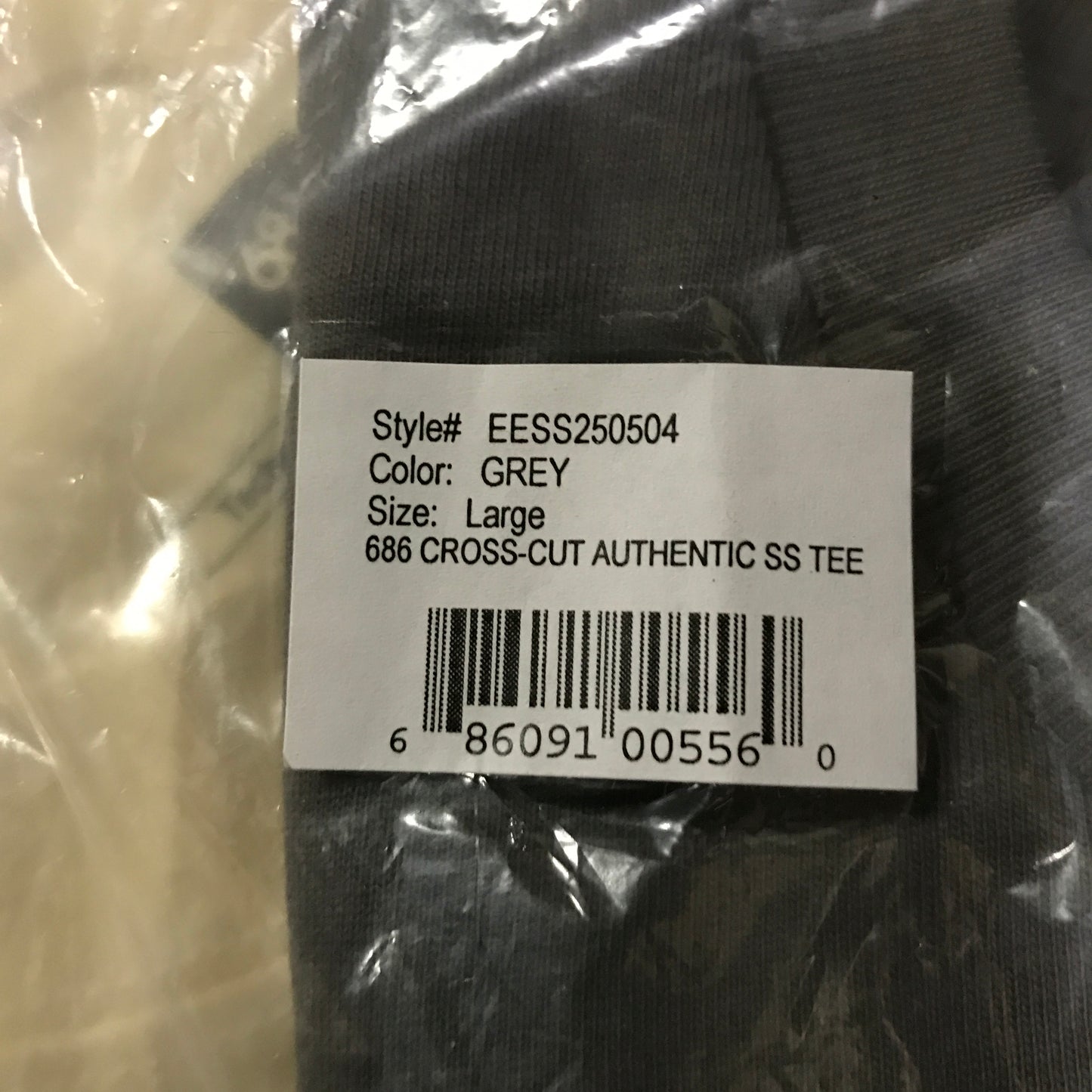 686 Cross-Cut Authentic S/S Tee - Grey
