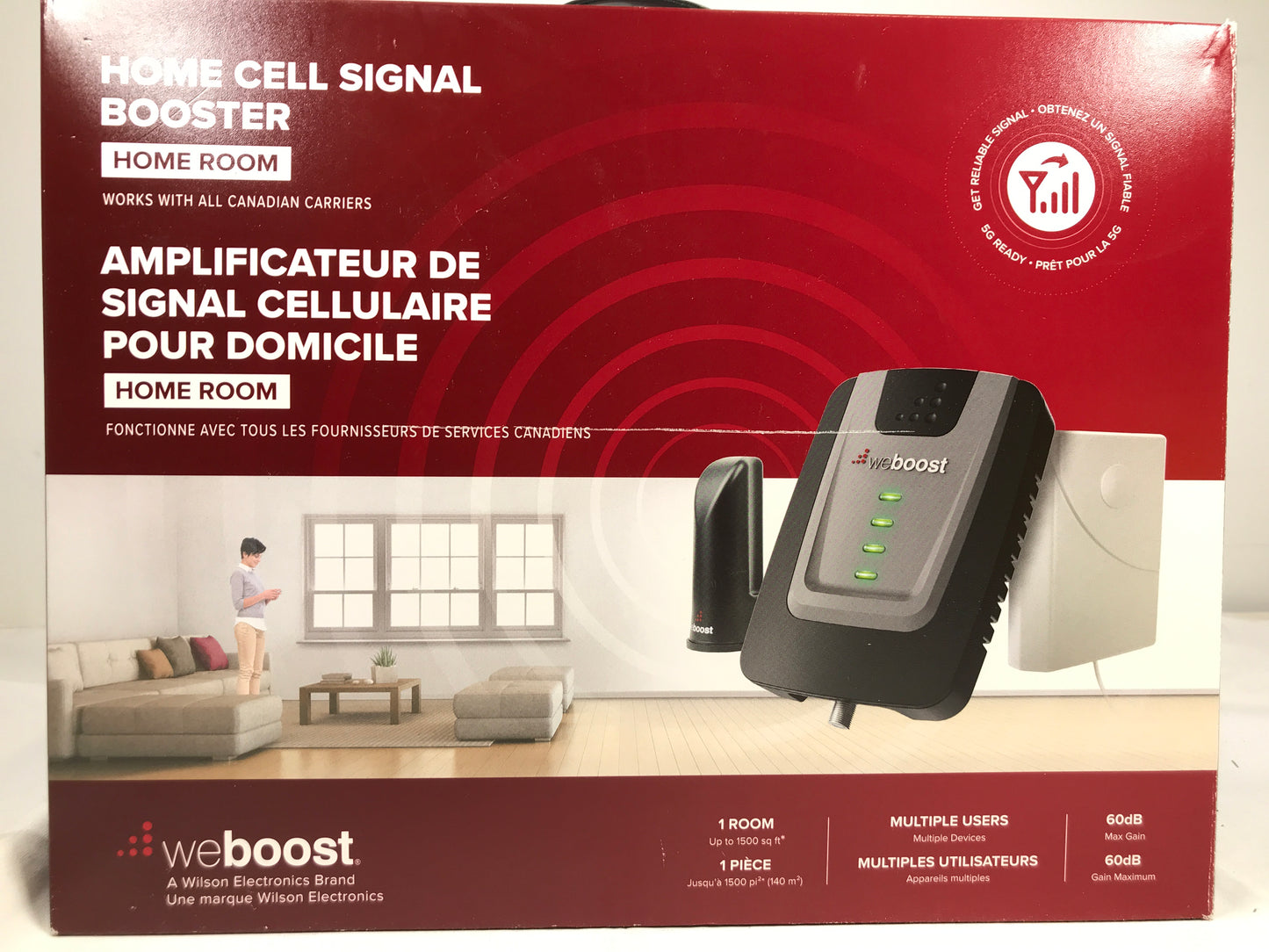 weBoost HomeRoom Indoor Cell Phone Signal Booster Kit (652120)
