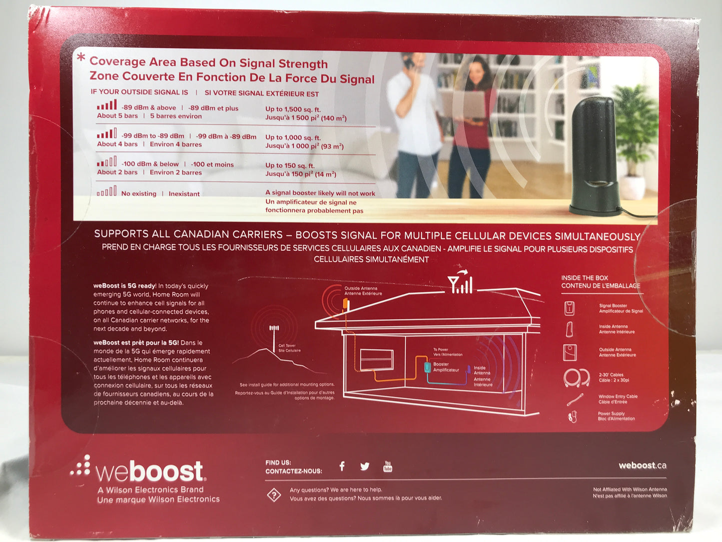 weBoost HomeRoom Indoor Cell Phone Signal Booster Kit (652120)