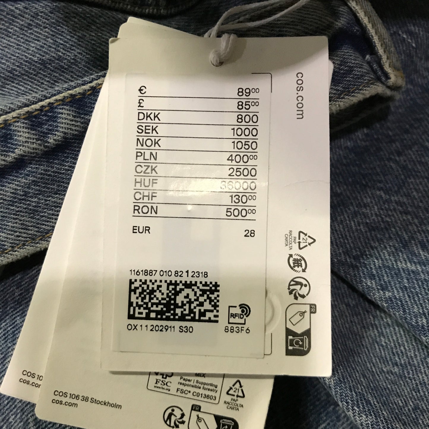 COS Column Straight-Leg Jeans - Light Blue