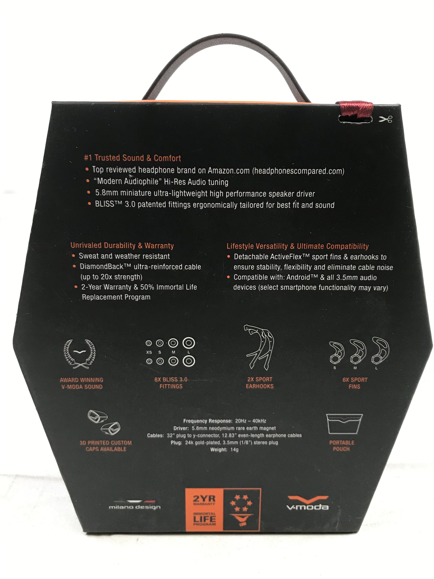 V-MODA Forza Metallo - Wired Earphones with Mic for Android - 3.5 Mm Jack