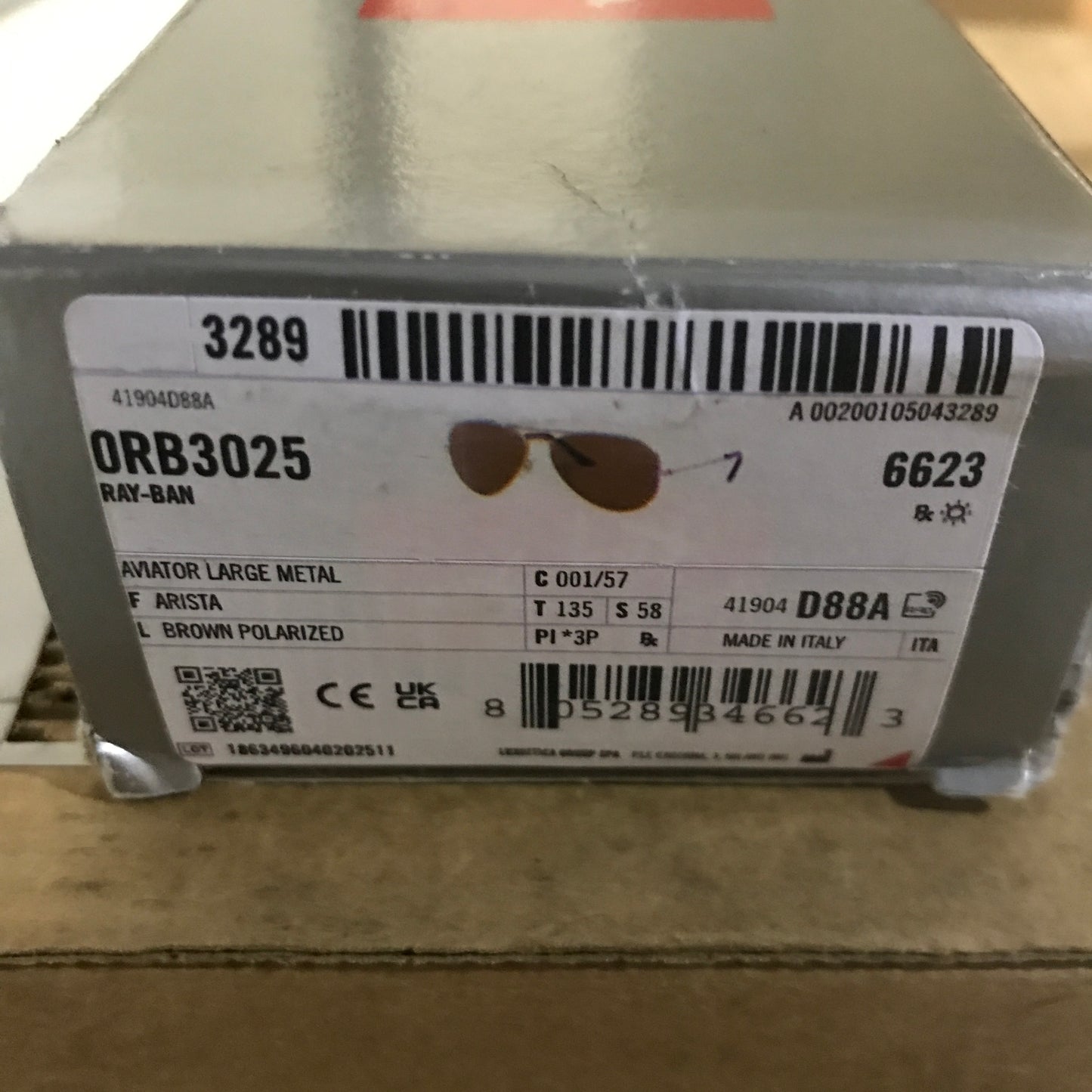 Ray-Ban Aviator Classic Sunglasses - Polished Arista Gold / Brown Polarized