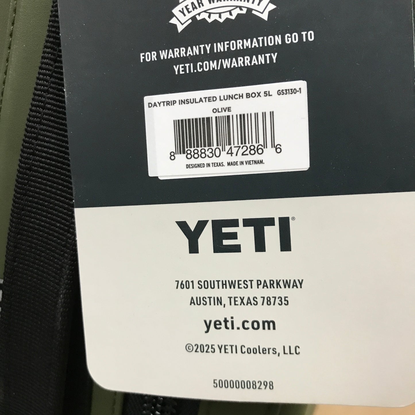 YETI Daytrip 5L Insulated Soft Cooler Lunch Box - Olive