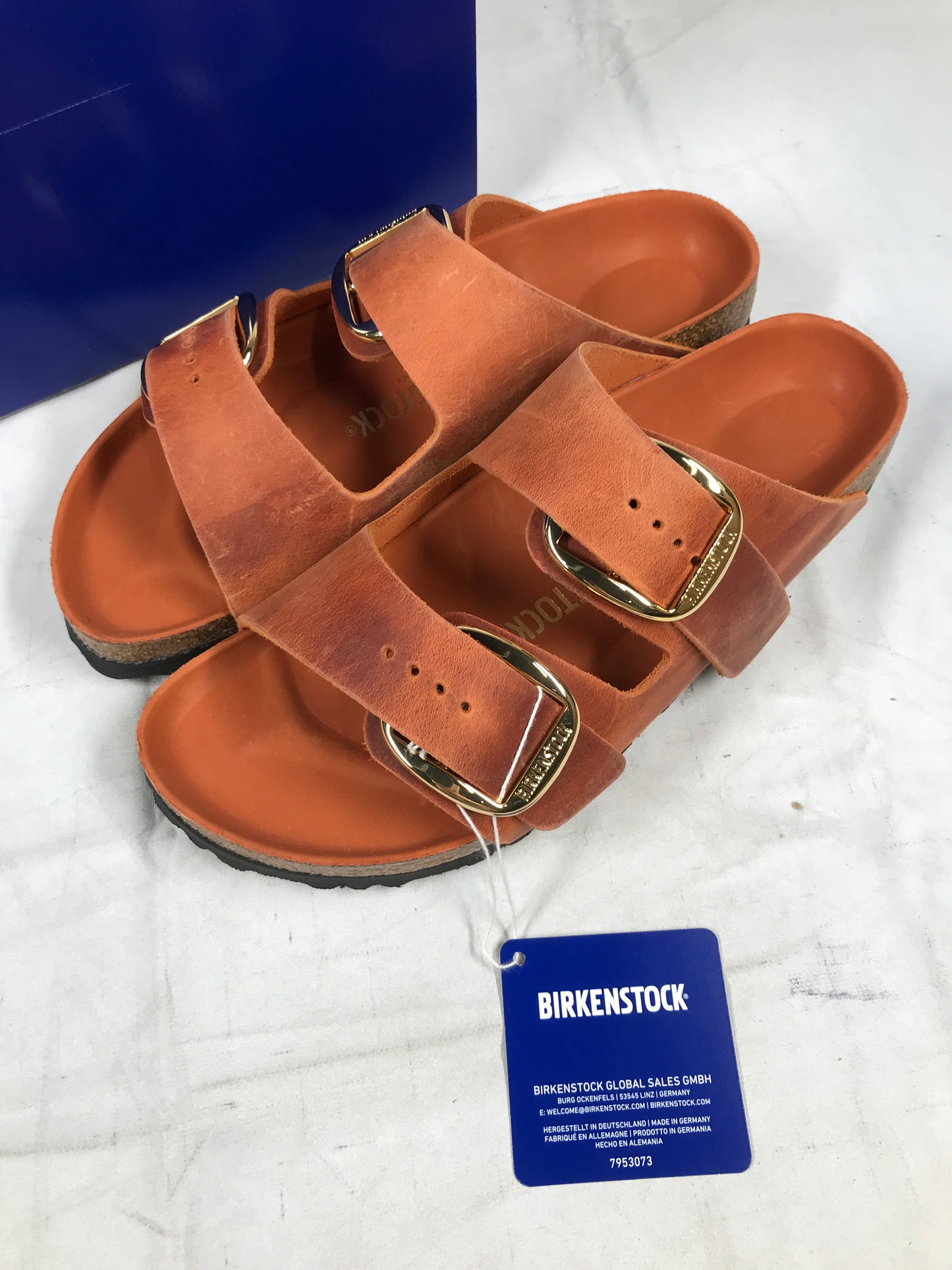Birkenstock Women's Arizona Big Buckle Oiled Leather - Burnt Orange - Womens