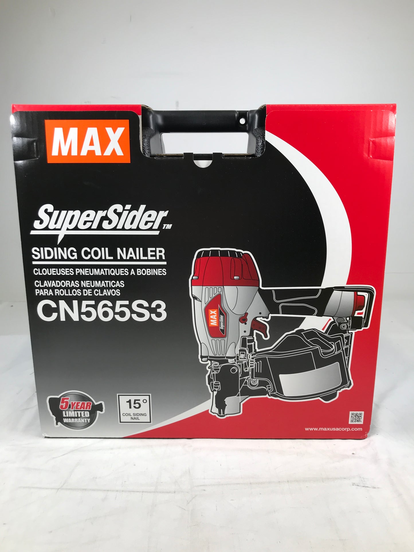MAX CN565S3 SuperSider Siding Coil Nailer up to 2-1/2"