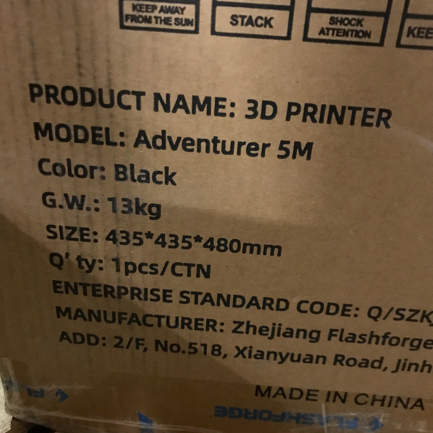 Flashforge Adventurer 5M 3D Printer, 600mm/s High Speed, Beginner-friendly