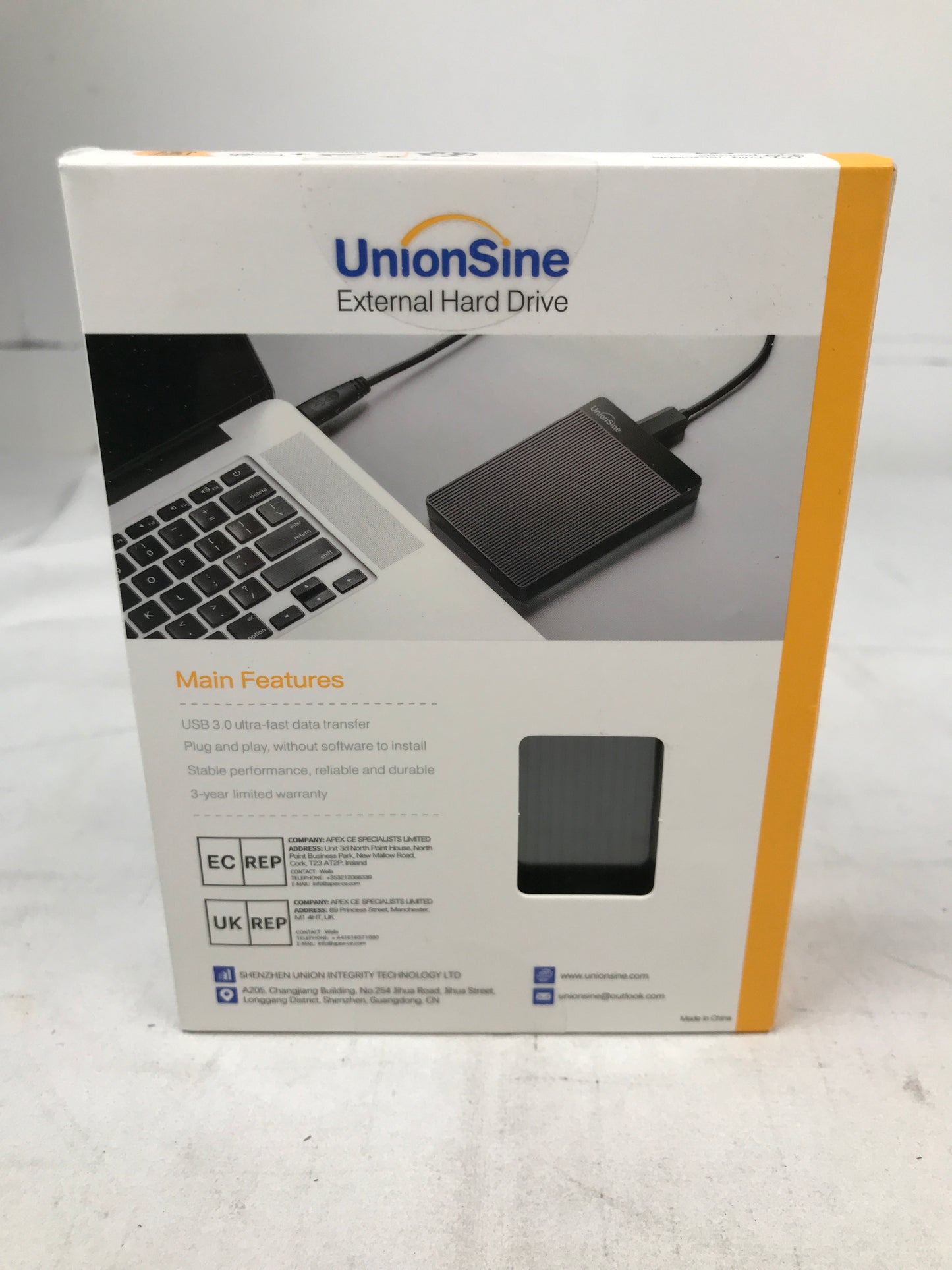 UnionSine 2TB Ultra Slim Portable External Hard Drive