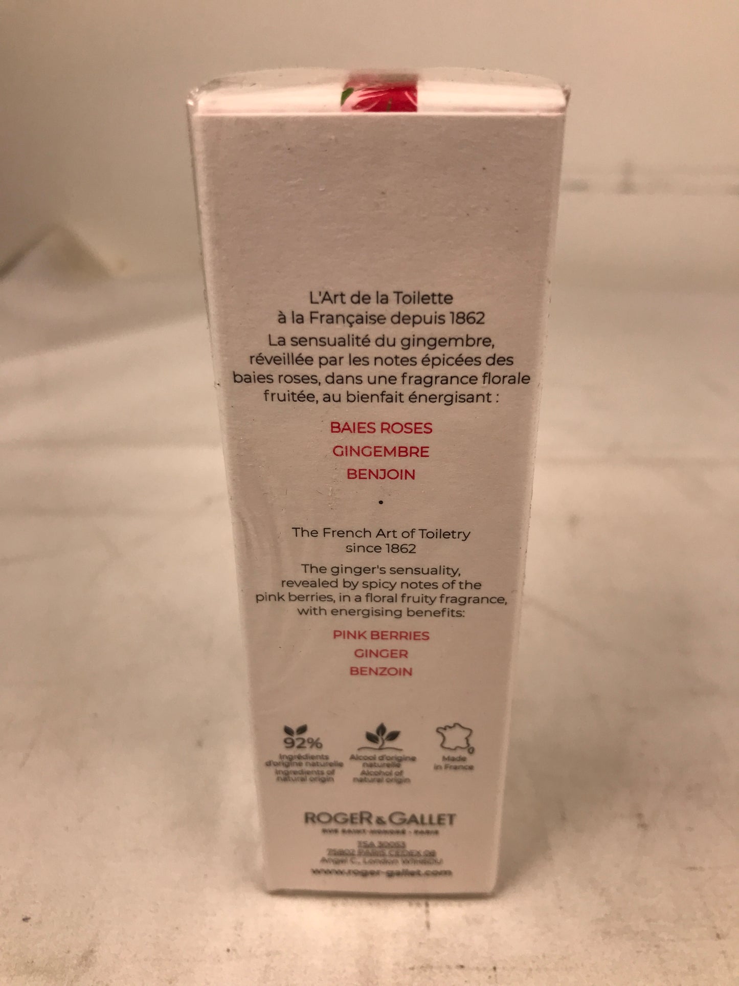 Roger & Gallet Wellbeing Fragrant Water Gingembre Rouge - 30mL