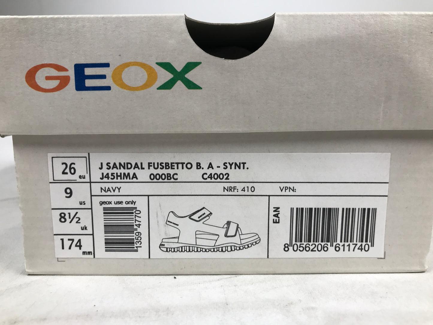 Geox Fusbetto Junior Boys Sandals - Navy