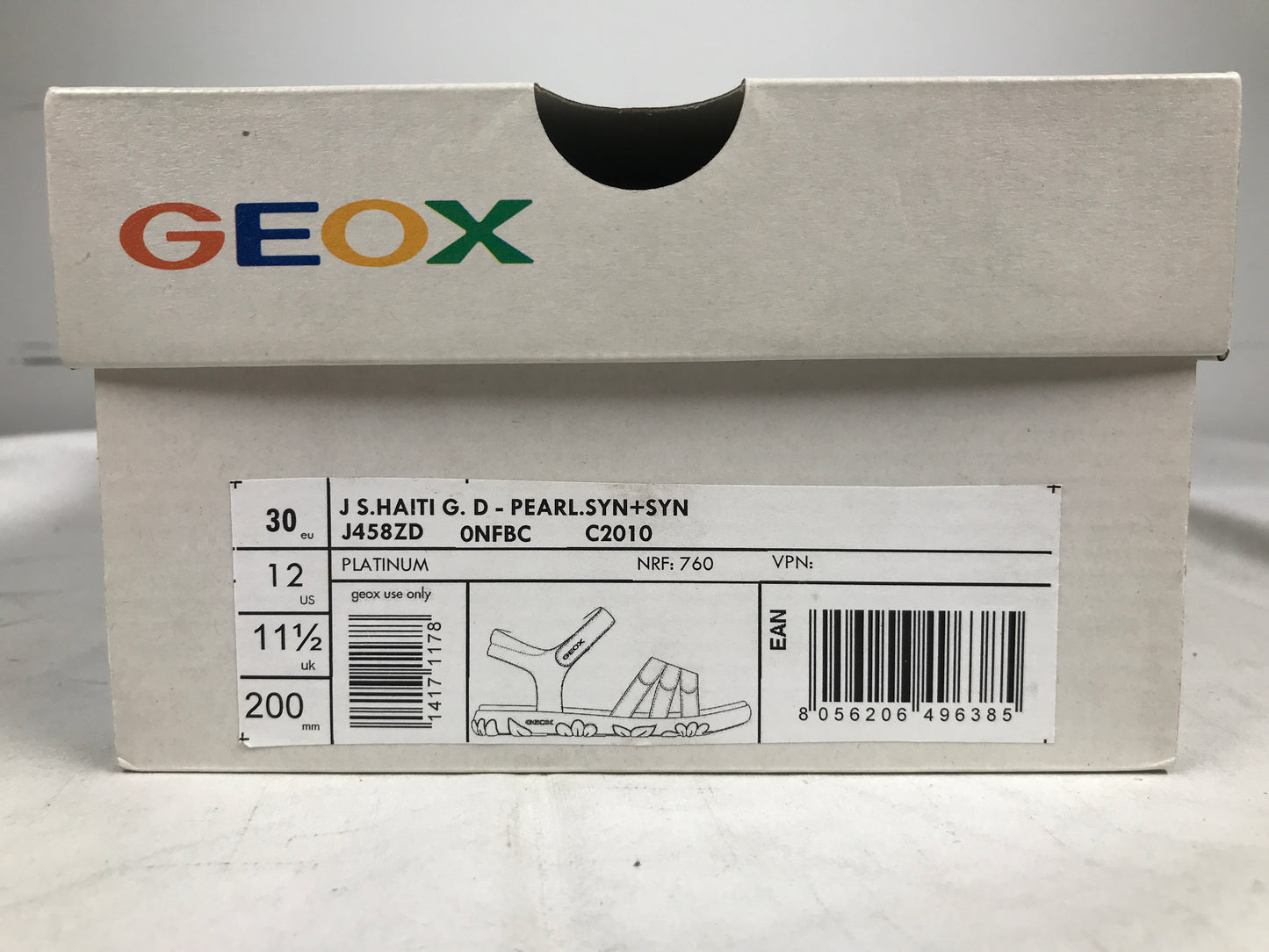 Geox Haiti Junior Girls Sandals - Platinum