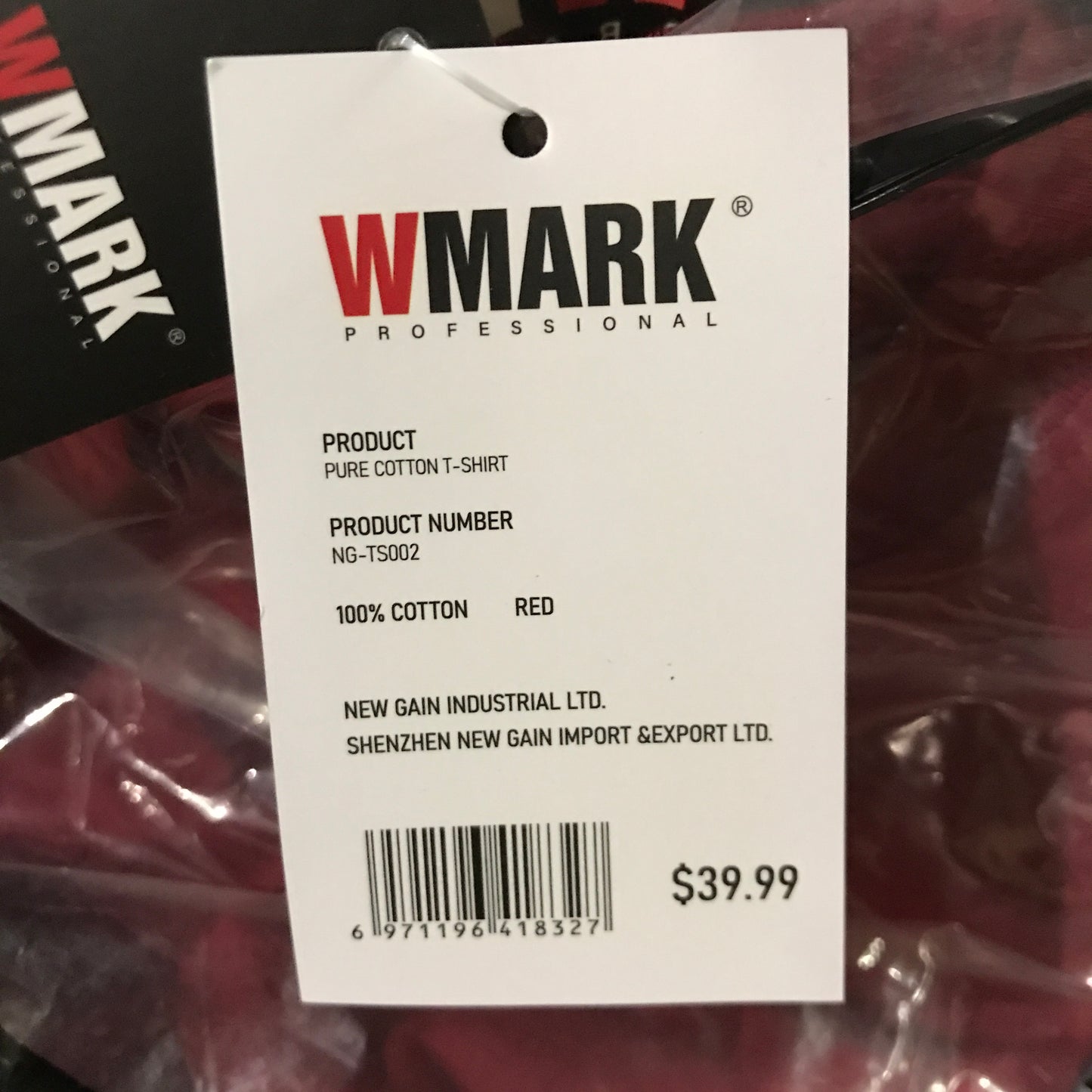 WMARK T-Shirt NG-TS002R - Red