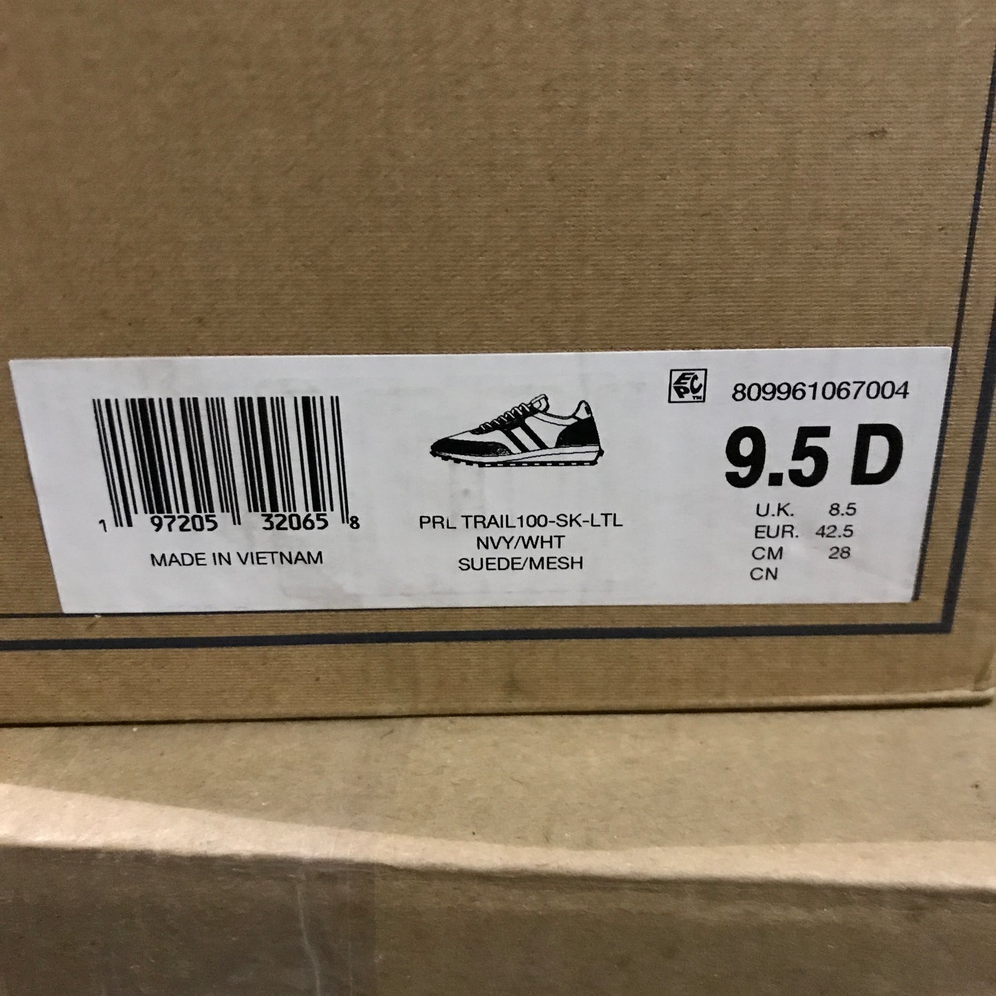 Polo Ralph Lauren PRL Trail 100 Suede & Mesh Sneaker - Navy / White