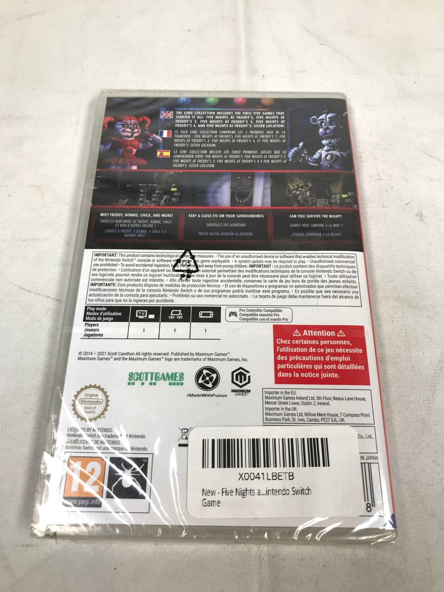 Five Nights at Freddy's - Nintendo Switch - Core Collection Edition