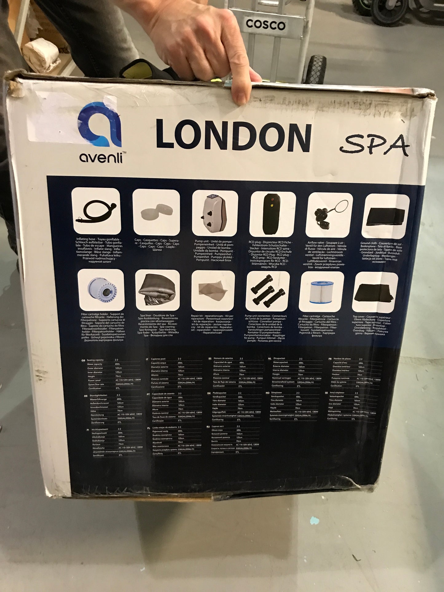 Avenli London Inflatable Whirlpool Hot Tub Spa - PICK UP ONLY