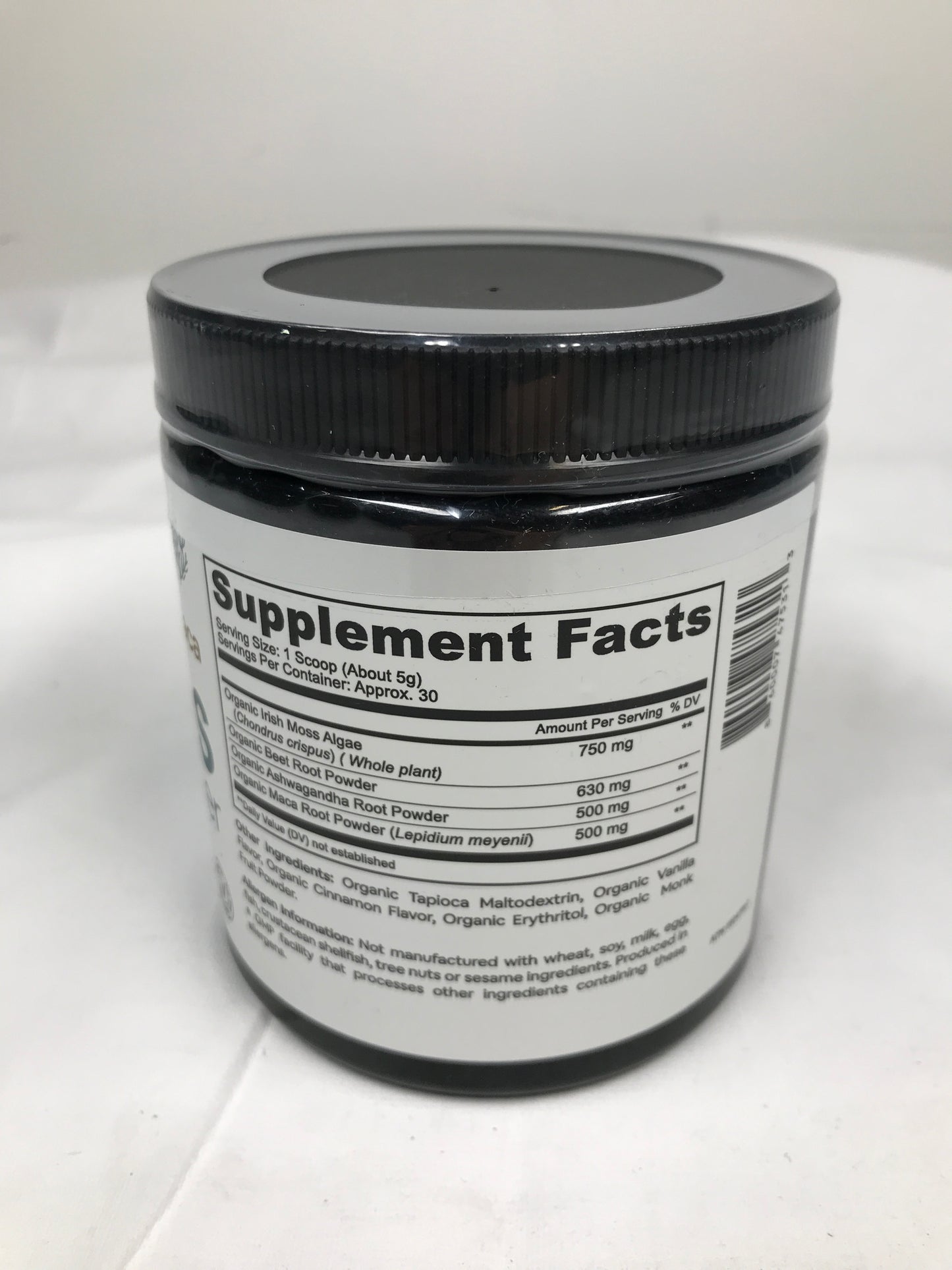 Atlantic Naturals Organic Sea Moss Superfood Powder with Ashwagandha, Beet Root & Maca, 30 Servings