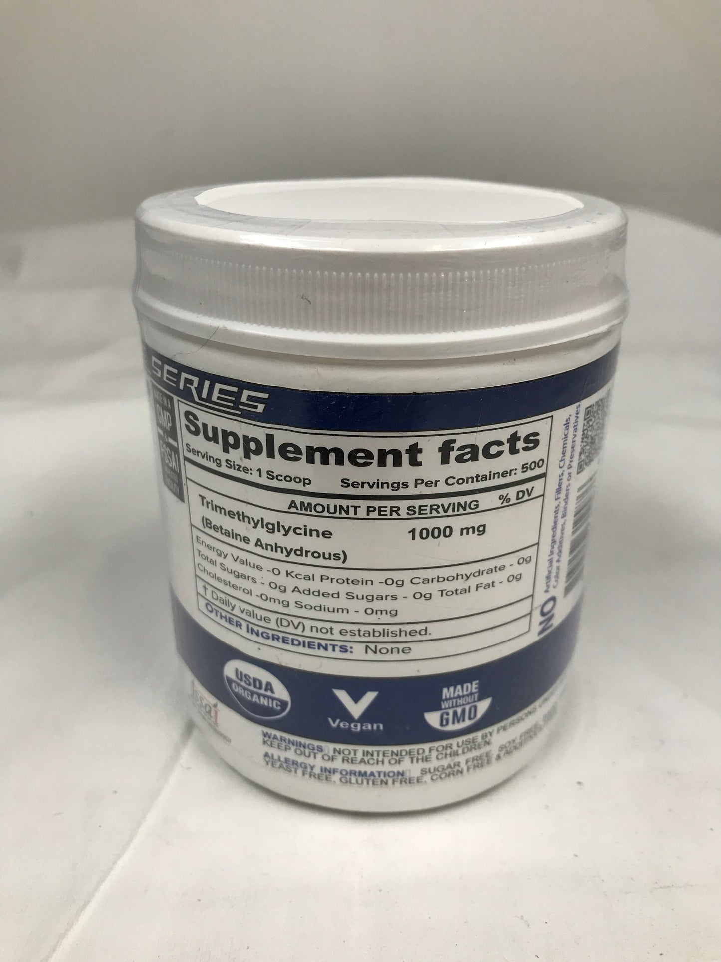 Nutrija TRIMETHYLGLYCINE (TMG)(Betaine Anhydrous), 500 grams