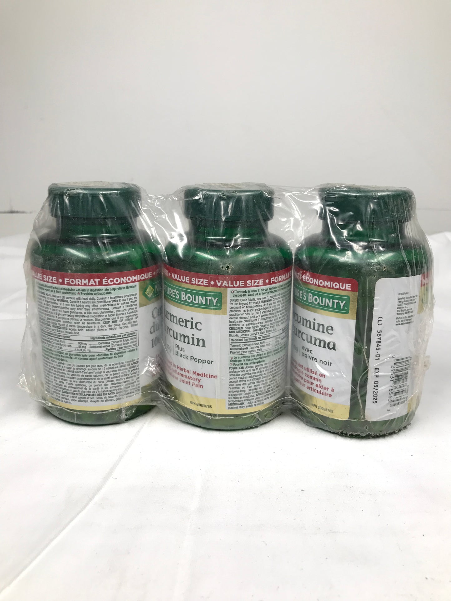 Nature's Bounty Turmeric Curcumin, 1000mg, 60 Capsules - 3 Pack
