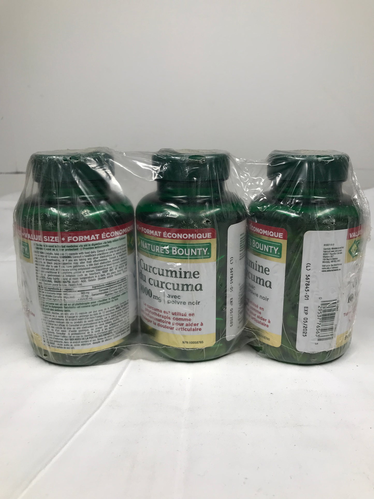 Nature's Bounty Turmeric Curcumin, 1000mg, 60 Capsules - 3 Pack