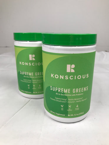 Konscious Supreme Greens All-In-One Nutrition with Probiotics - 2 Pack