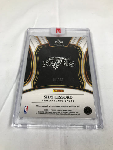 Panini Select Basketball Sidy Cissoko Signed Card 2023-24