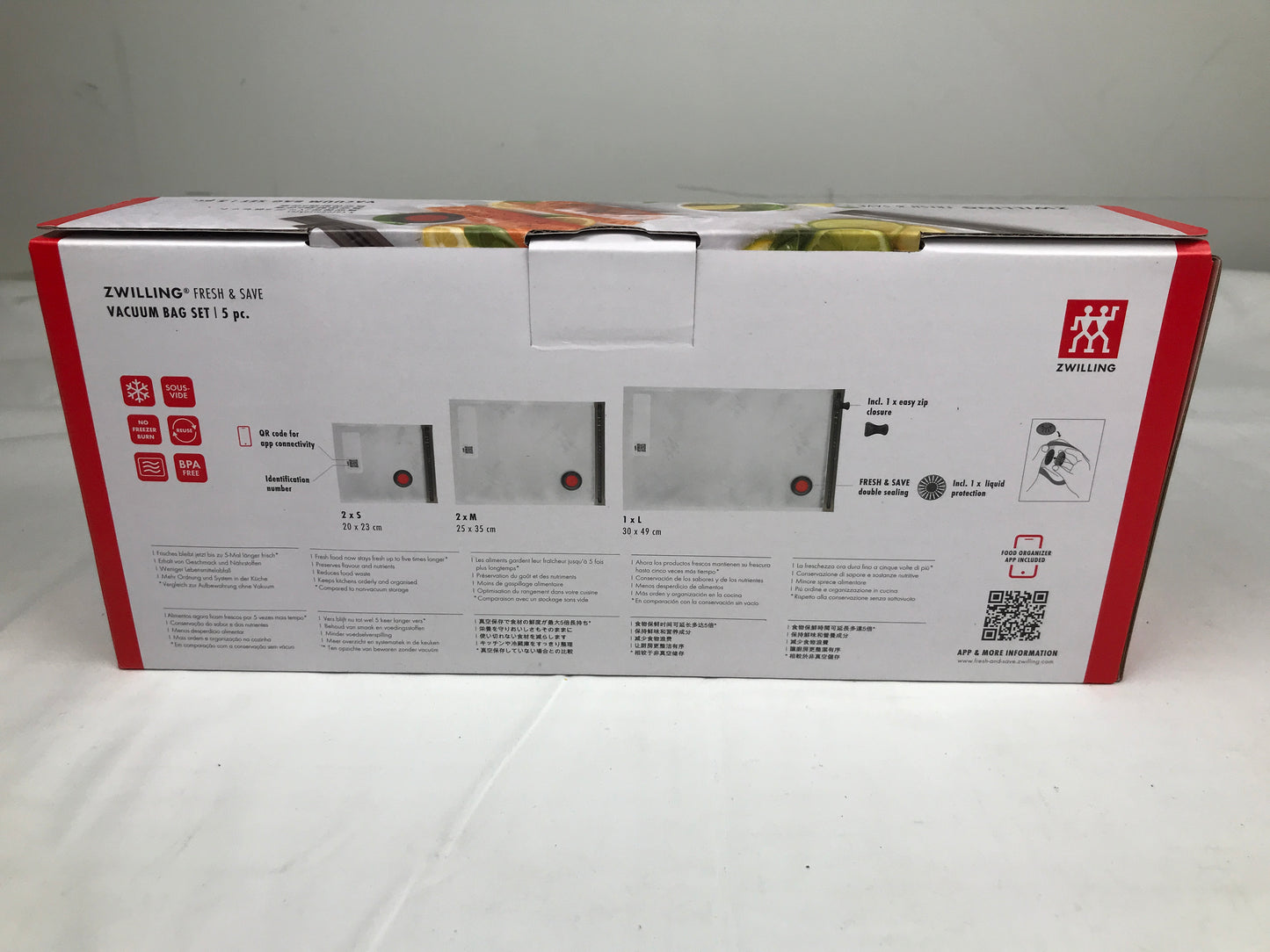 Zwilling Vacuum Bag Set 5pc x6 (Total 30pcs)
