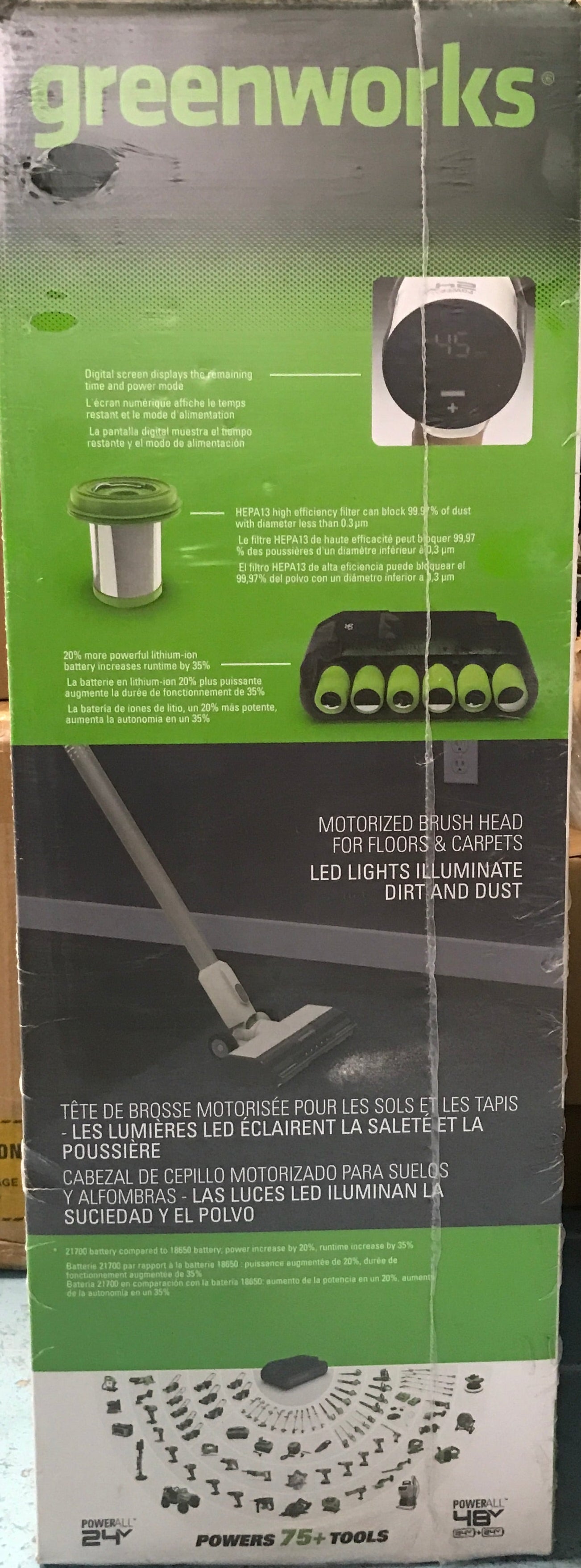 Greenworks PowerAll 24V Cordless Deluxe Stick Vacuum